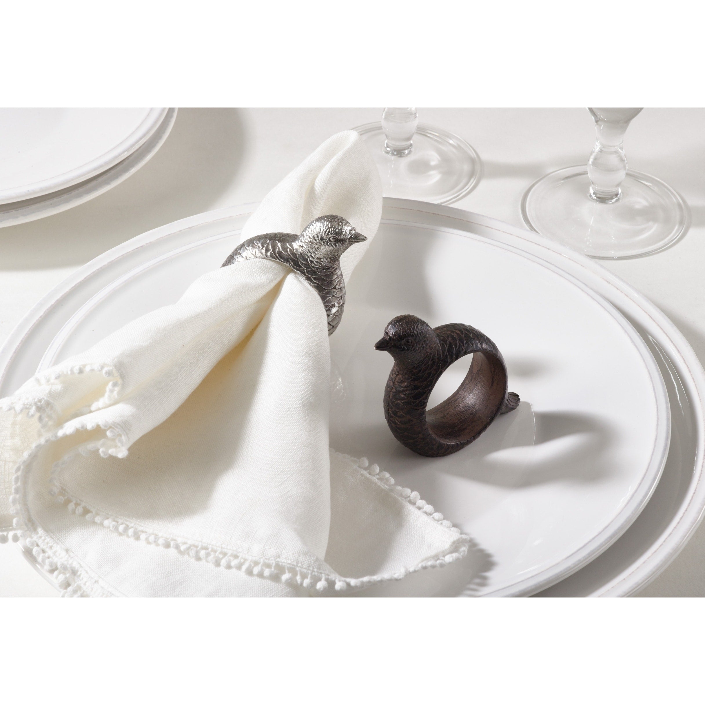 Quail Napkin Ring Quail Design Napkin Ring Set Of 4