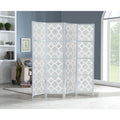 Quarterfoil Infused Diamond Design 4 Panel Room Divider