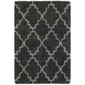 Quatrafoil Lattice Charcoal Grey Shag Rug 710 X 1010 710 X 1010