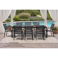Quay Dark Grey 9 Piece Aluminum Outdoor Dining Set With Tribeca With Ceramic Glass Table Top N A