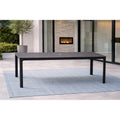 Quay Tribeca Dark Grey 1 Piece Aluminum Outdoor Dining Table With Ceramic Glass Top