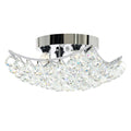 4 Light Flush Mount With Chrome Finish