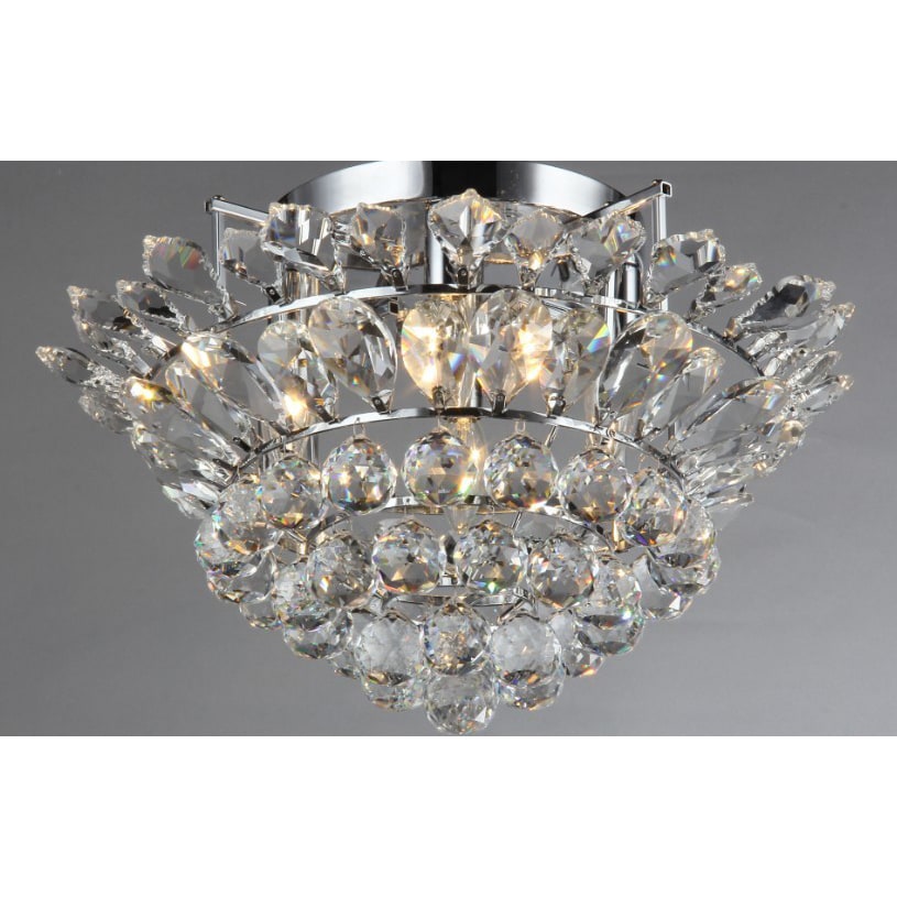 Queen 4 Light Chrome Crystal Pendant