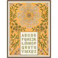 Queen Anne 039 Floral Alphabet Print By Wild Violets Framed Canvas Wall Art