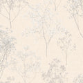 Queen Annes Lace Wallpaper Floral In Grey Beige