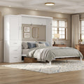 Queen Full Murphy Storage Bed With Wardrobe 3 Drawers Under Bed Shelf Space By Harper Bright Designs