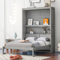 Queen Full Size Murphy Bed Wall Bed With Shelves For Bedroom