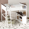 Queen Loft Bed With Desk Storage Box Usb Charging And Shelves
