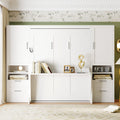 Queen Murphy Bed With Closet Drawers Shelves Space Saving Wall Bed