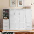 Queen Murphy Bed With Closet Drawers Shelves For Efficient Home Organization