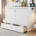 Queen Murphy Bed With Drawer Usb Ports Space Saving Wall Bed