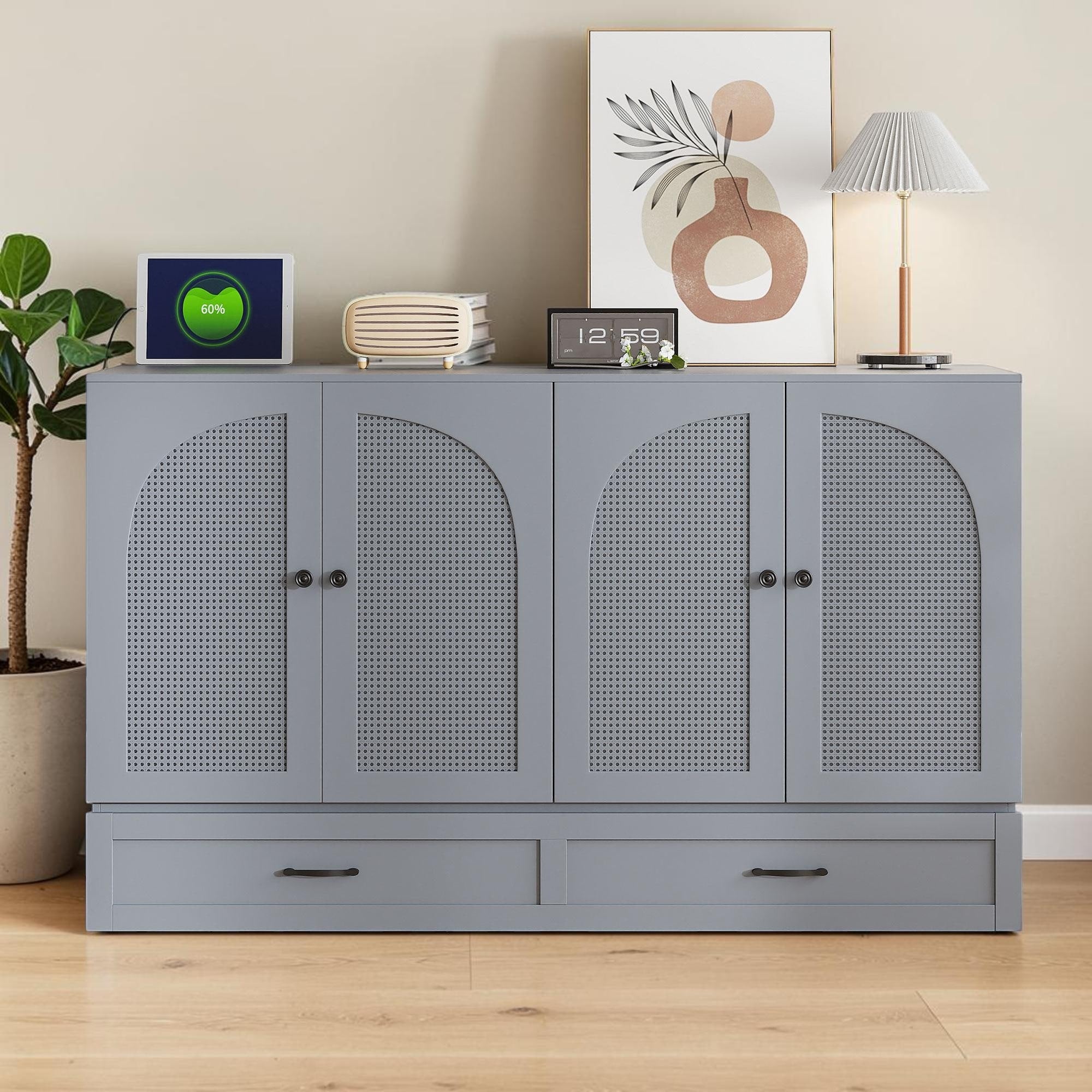 Queen Murphy Bed With Drawers And Usb Port Foldable Cabinet Bed With Storage For Small Space