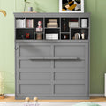 Queen Murphy Bed With Foldable Design Top Shelves And Usb Convenient Storage