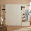 Queen Murphy Bed With Side Shelves Hidden Storage Cabinet Hooks Reading Lights Led Shelf Strip By Harper Bright Designs