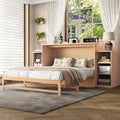 Queen Murphy Bed With Storage Drawers Shelves For Guest Room