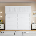 Queen Murphy Wall Bed With Top Cabinets Space Saving Design Easy Storage