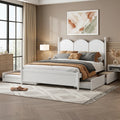 Queen Platform Bed With Twin Xl Trundle Dual Storage Drawers By Harper Bright Designs