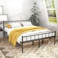 Queen Size Bed Frame Headboard And Footboard Structurally Stable Under Bed Storage No Box Spring Needed