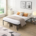 Queen Size Bed Frame Heavy Duty Metal Bed Frame Quick Easy Assembly No Noise Black