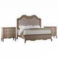 Queen Size Bedroom Set Brown Finish Storage Bed With Drawers 3 Piece Set With Bed And Two Nightstands