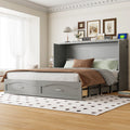 Queen Size Murphy Bed With Usb Ports Drawers And Pulley Structure Design