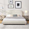 Queen Size Upholstered Platform Bed Frame With Headboard