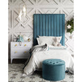 Queen Velvet Storage Ottoman