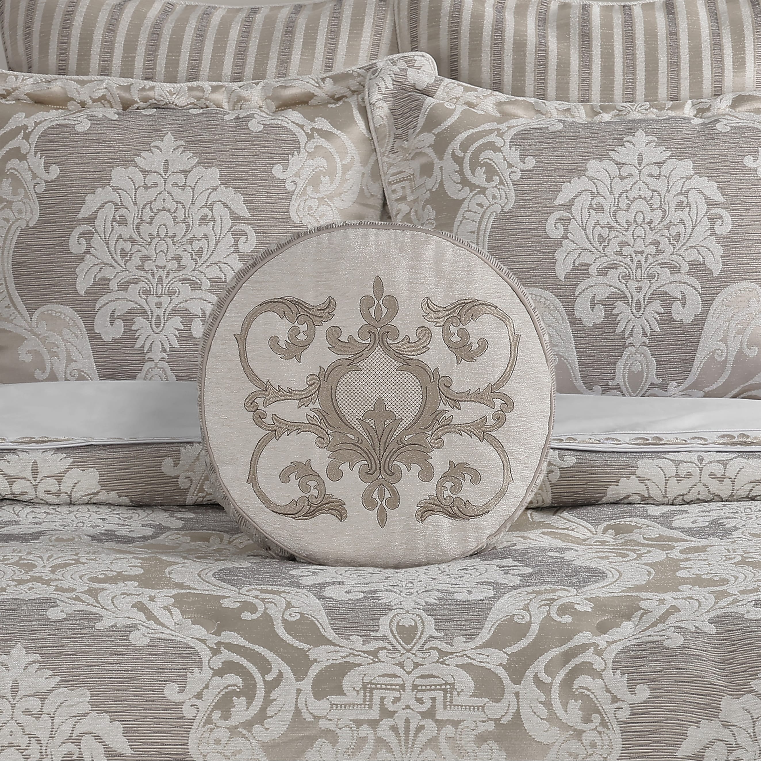 Queensbury Round Decorative Throw Pillow