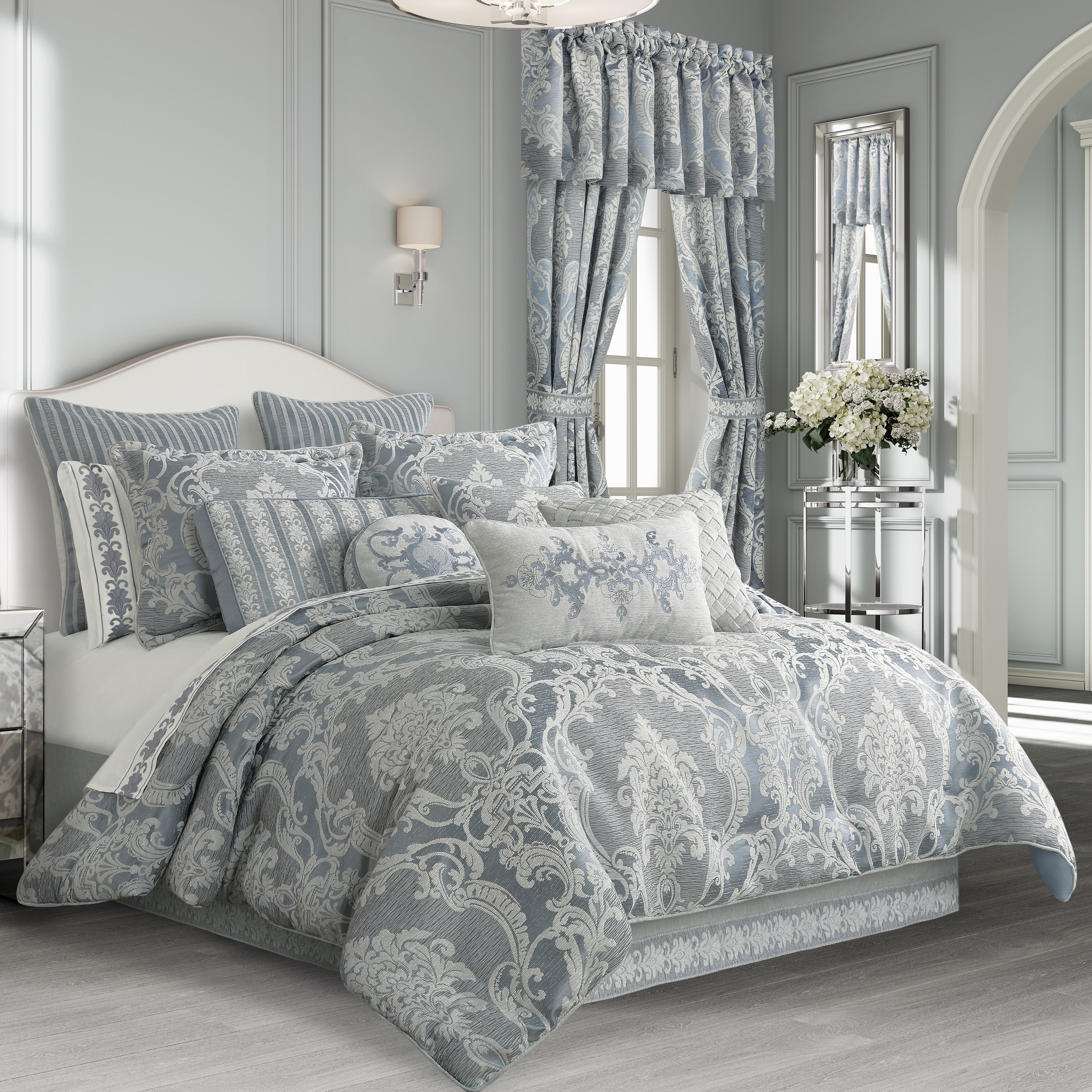 Queensbury Steel Blue Comforter Set
