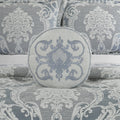Queensbury Steel Blue Round Decorative Throw Pillow