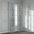 Queensbury Steel Blue Window Panel Pair