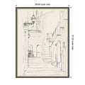 Quiet Alley With Arched Doorways By Pi Studio Framed Mounted Canvas Wall Art Print