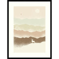 Quietude No. 2 By Florent Bodart Wood Framed Wall Art Print Svelte Noir Black