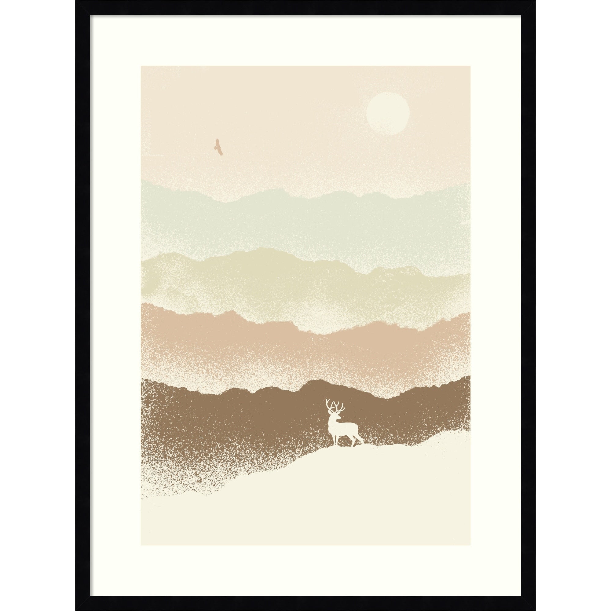 Quietude No. 2 By Florent Bodart Wood Framed Wall Art Print Svelte Noir Black
