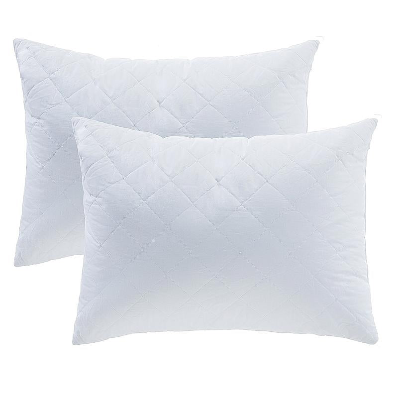 Porch Den Palatial White Quilted Bedding Pillow Insert Set Of 2