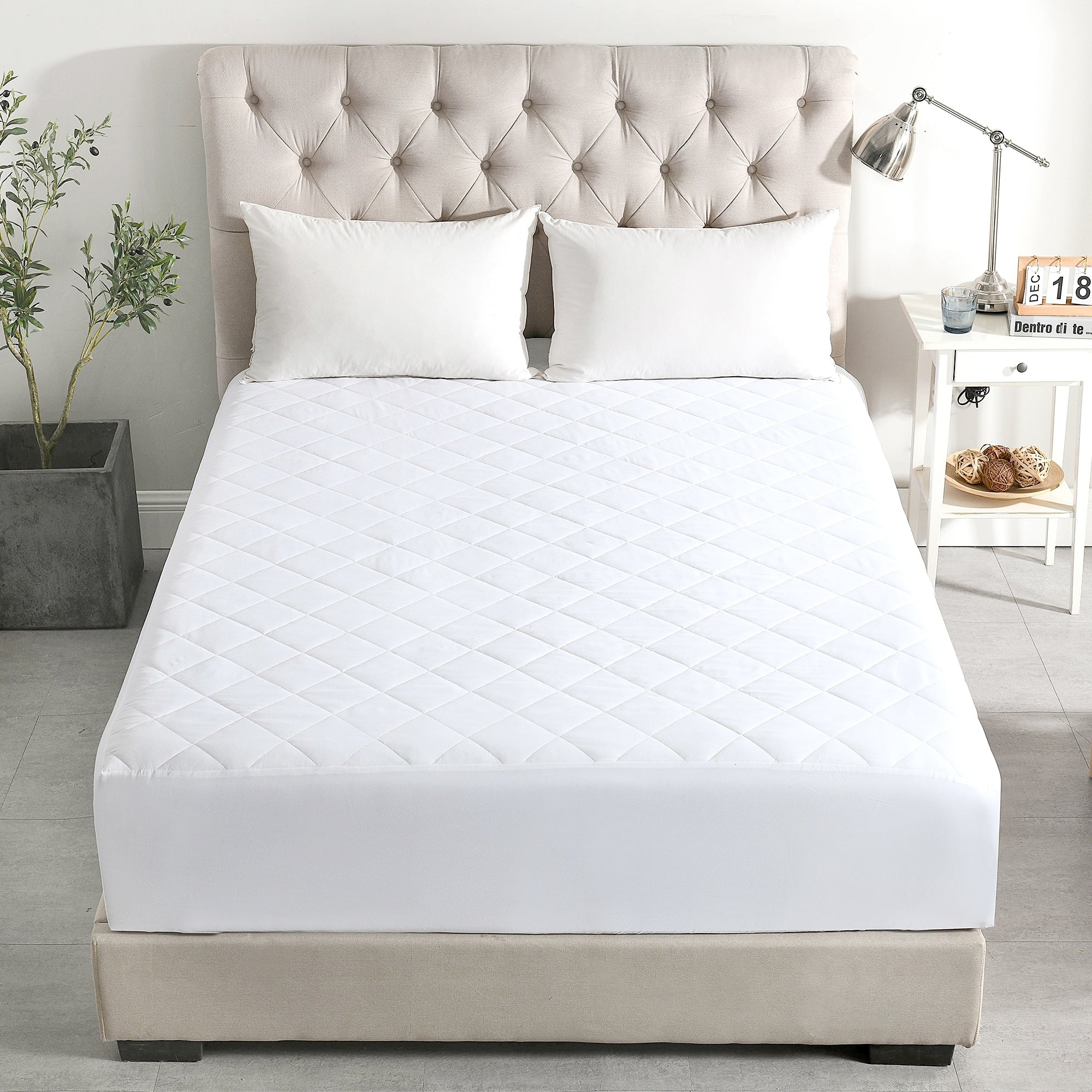Quilted Mattress Protector Pad Topper Cover 16 Deep Fitted Bed Sheet