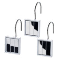 Quilted Mirror Resin Shower Curtain Hooks Set Of 12