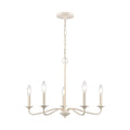 Quinn 24 Inch Wide 5 Light Chandelier In Antique White