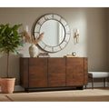 Quinn Contemporary Hardwood Storage Sideboard By Sevita 70 W X 18 D X 34 H