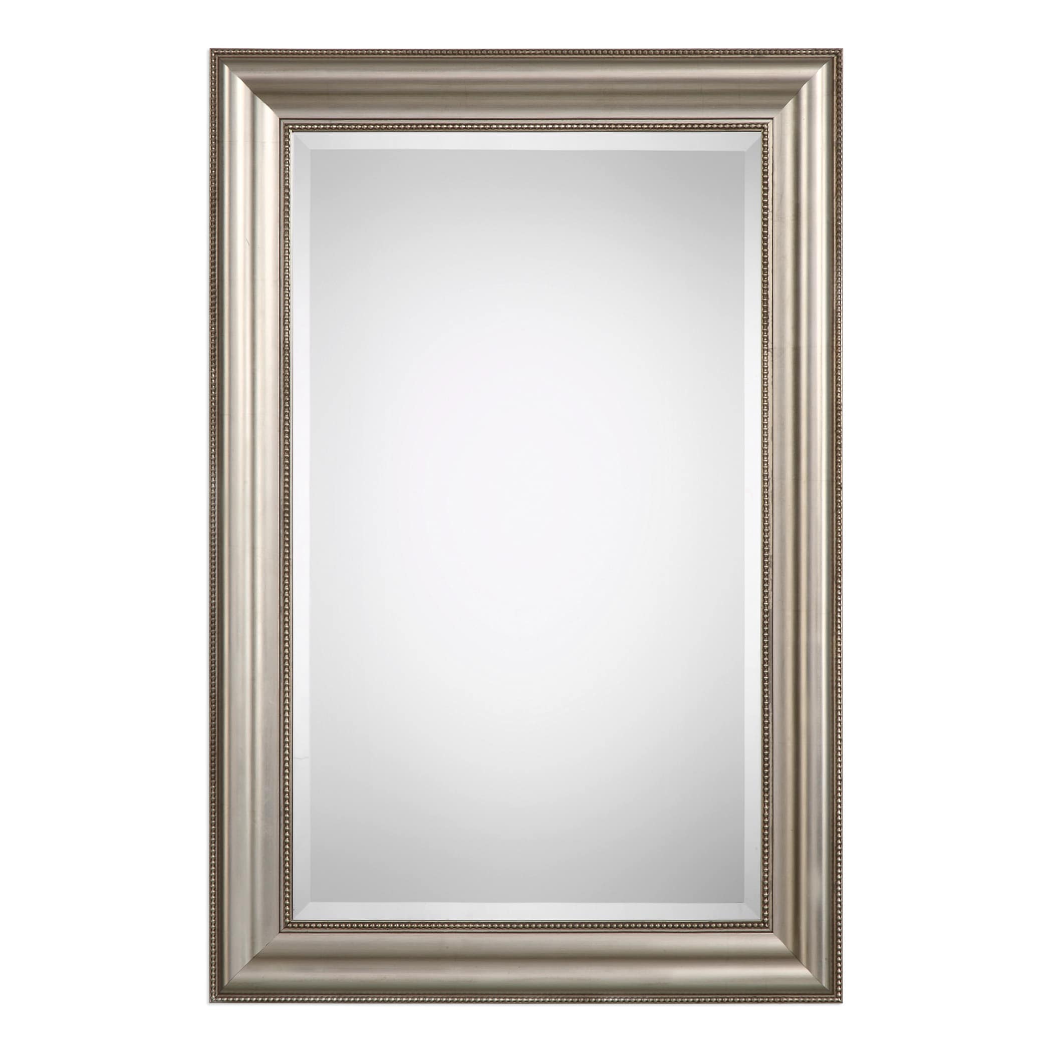 Copper Grove Arcalis Silvertone Beaded Mirror Silver 24X36X1.5