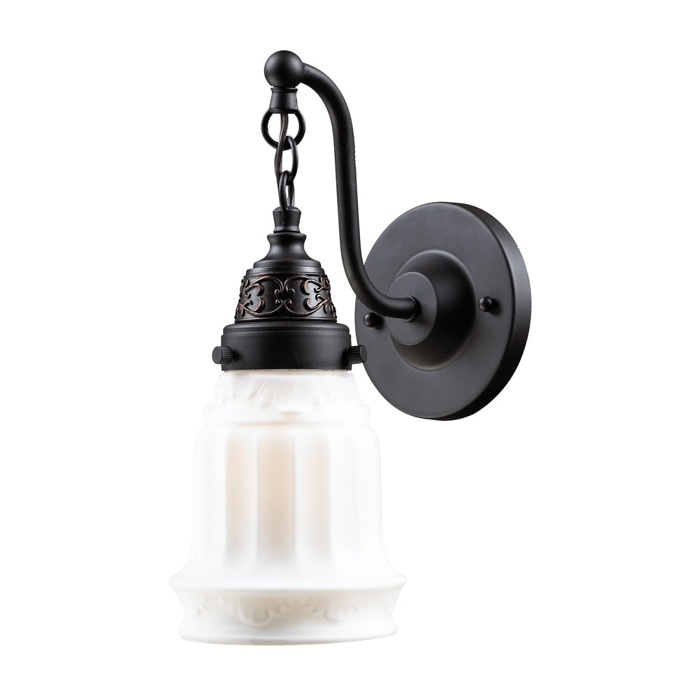 Quinton Parlor Collection Sconce 1 Light In Oiled Bronze