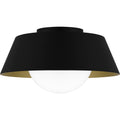 Quoizel Flush Mount 1 Light Flush Mount In Matte Black