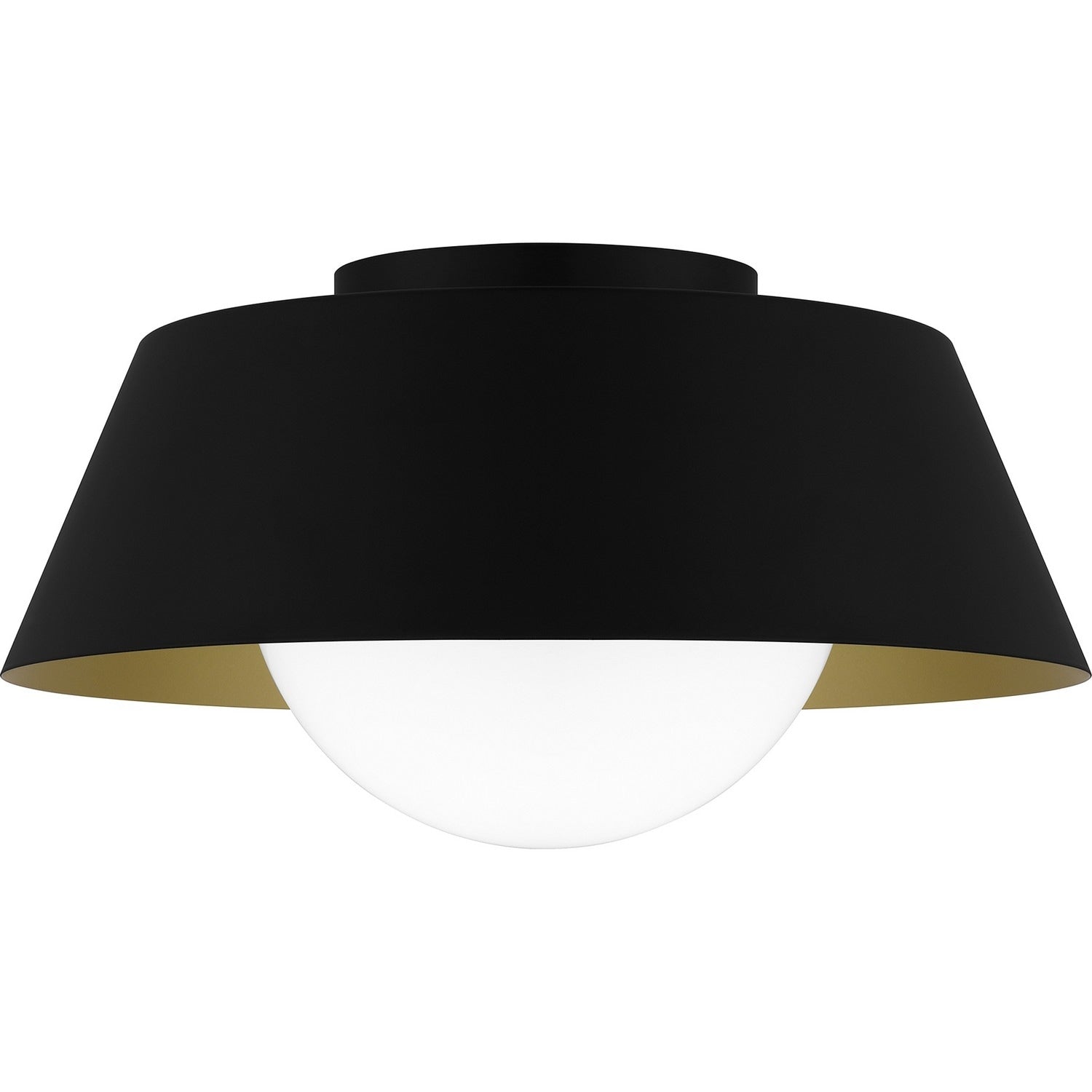 Quoizel Flush Mount 1 Light Flush Mount In Matte Black
