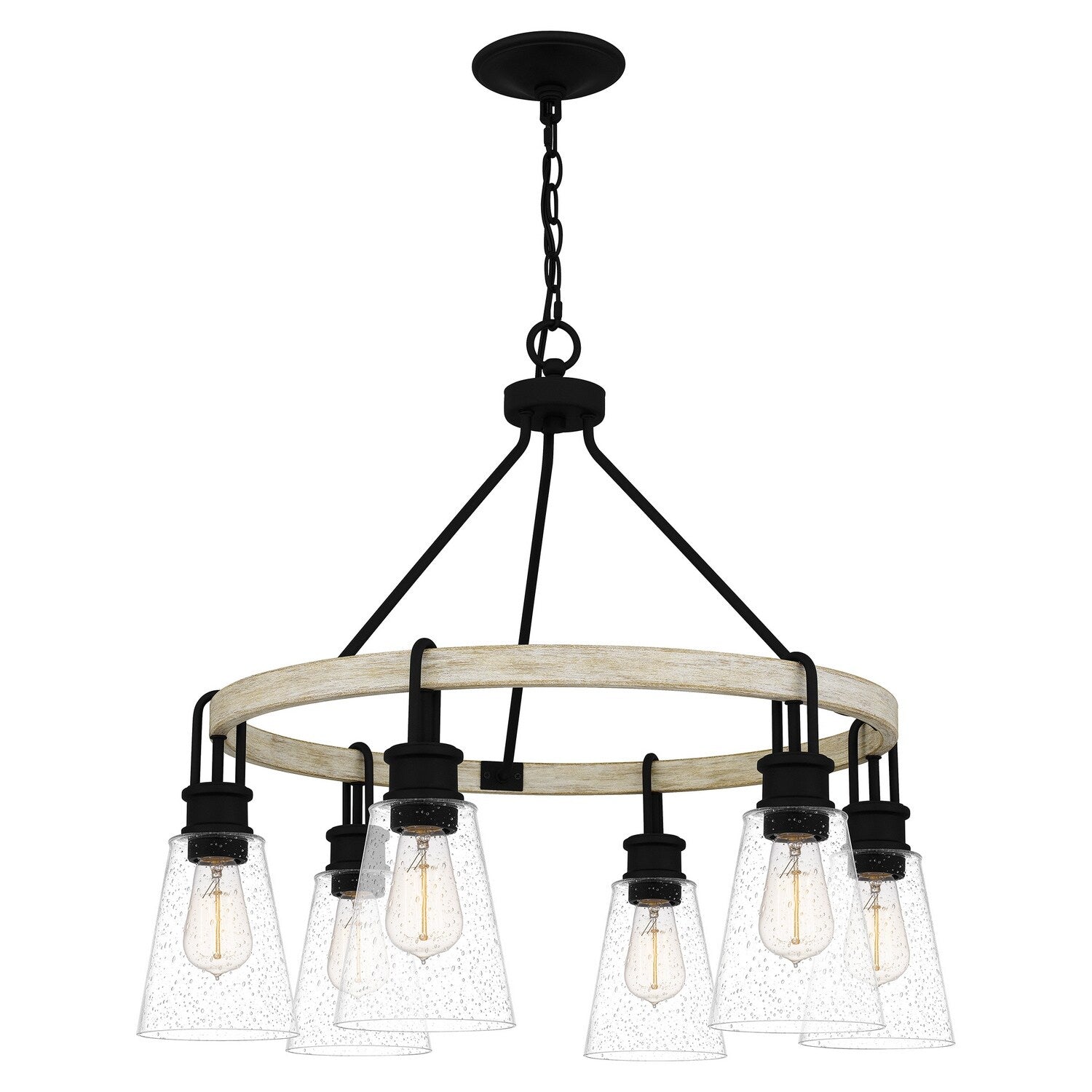 Quoizel Kingsbridge 6 Light Chandelier In Earth Black
