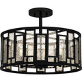 Quoizel Semi Flush Mount 4 Light Semi Flush Mount In Matte Black