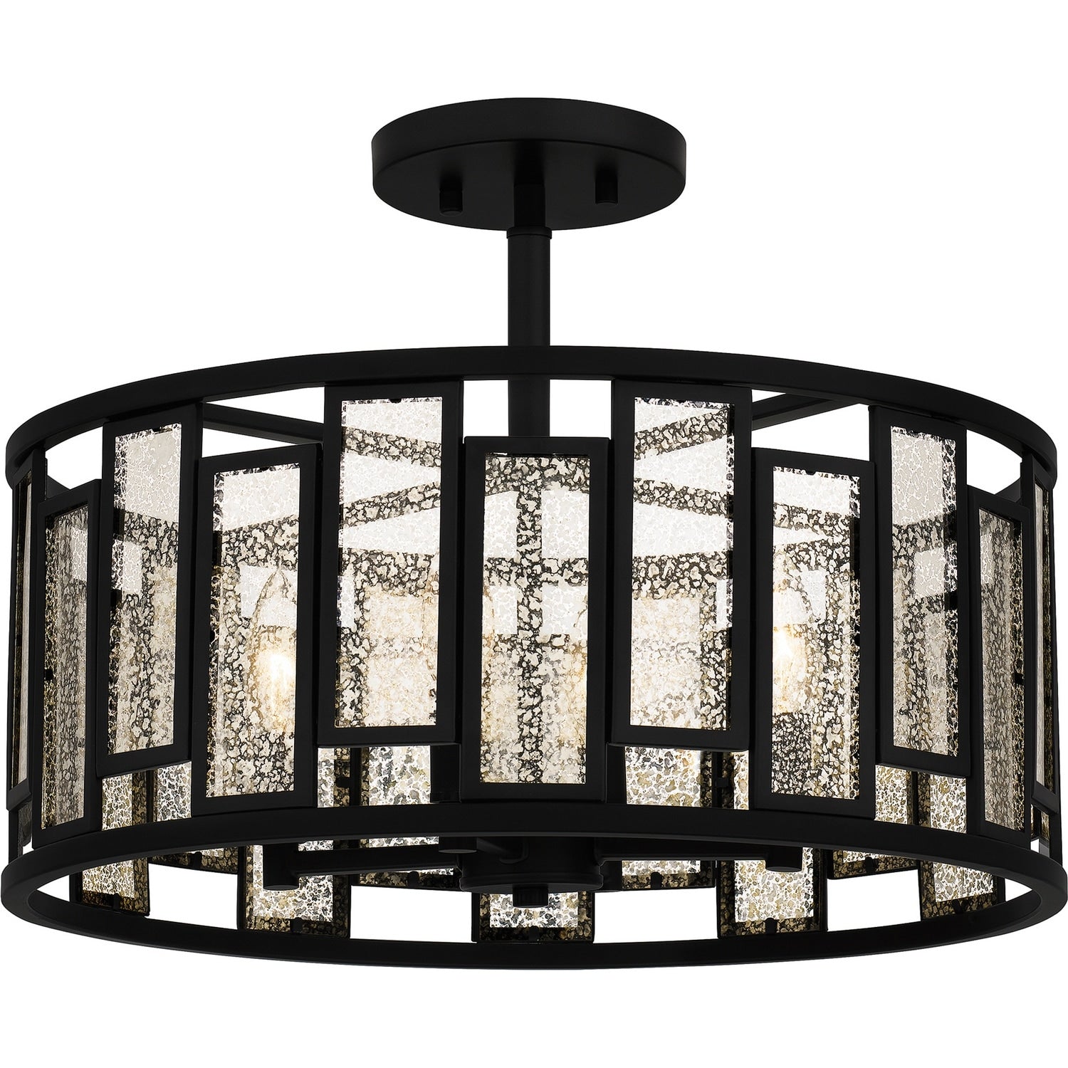 Quoizel Semi Flush Mount 4 Light Semi Flush Mount In Matte Black