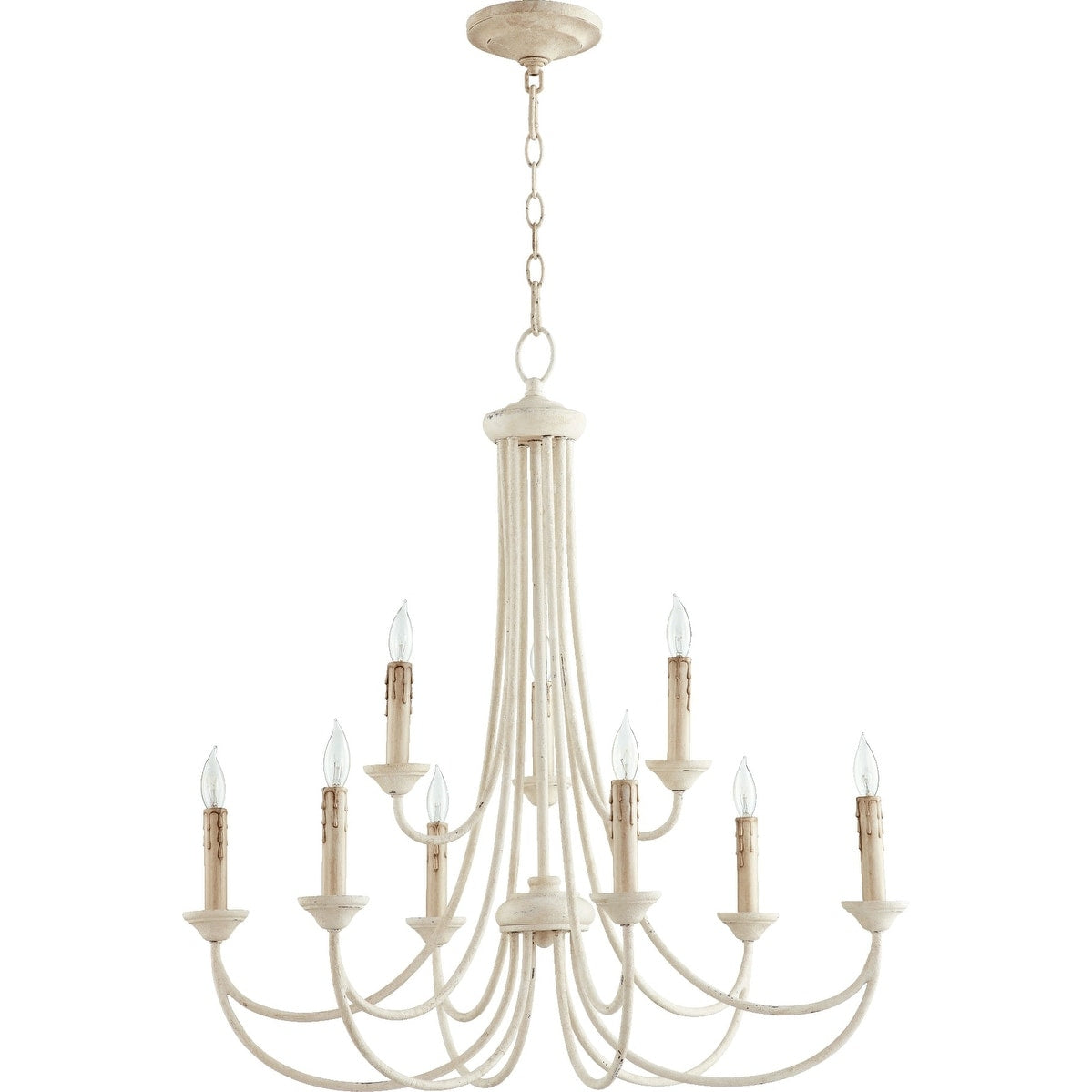 Quorum International Brooks 9 Light 29 Wide Taper Candle Chandelier