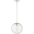 Quorum International Clear Globe Pendant Family. 1 Light Clear Screw On Sphere Glass Downlight.