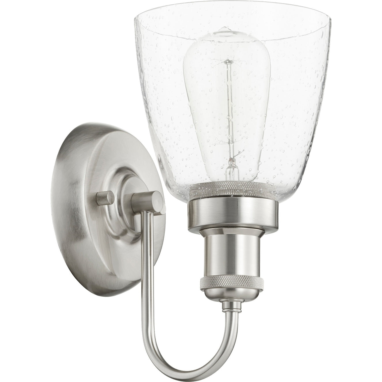 Quorum International Clear Seeded Glass Vanity Or Sconce Family 1 Light.