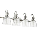 Quorum International Clear Seeded Glass Vanity Or Sconce Family 4 Light.